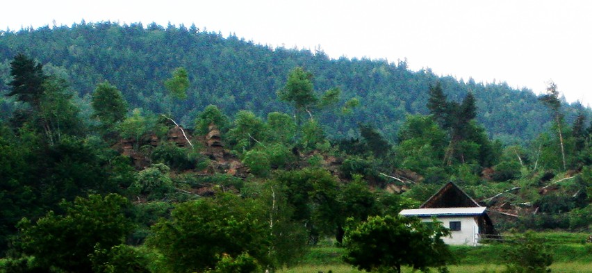W 2010 r. góra sunąca ku potokowi zgniotła wieś Kłodne [ZDJĘCIA]