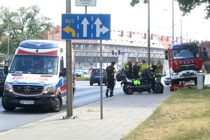 Wypadek na al. Kromera we Wrocławiu 11.06.2021
