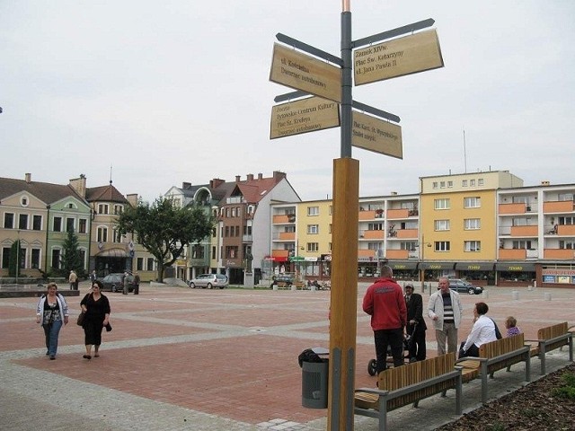 Bytowski rynek po przebudowie.