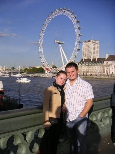 Ja i moja Agnieszka, za nami Oko Londynu
