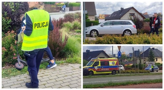 Wypadek w Opolu. Samochód zderzył się z kobietą jadącą hulajnogą.