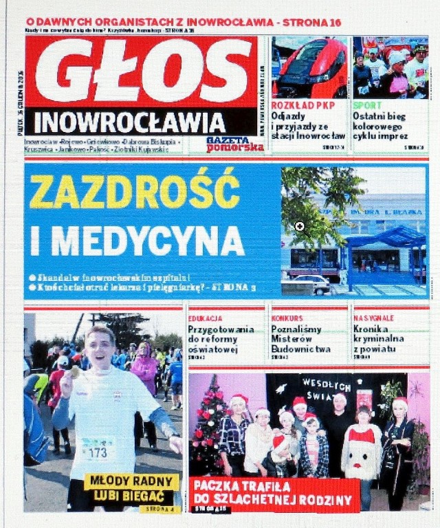 W jutrzejszym "Głosie Inowrocławia" - piątkowym dodatku do "Gazety Pomorskiej" znajdziecie aktualny rozkład jazdy pociągów dla stacji PKP w Inowrocławiu