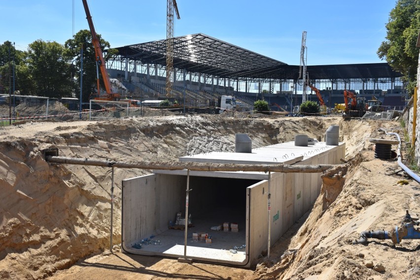 Stadion Pogoni Szczecin - stan na pierwszy weekend sierpnia.