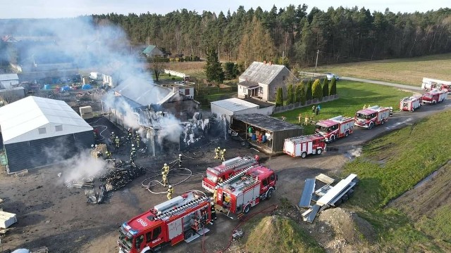 Na szczęście pożar hali w gminie Wręczyca Wielka udało się opanować.