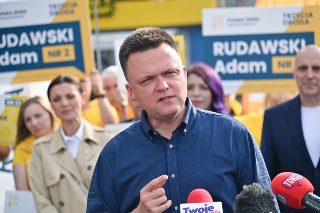 Szymon Hołownia, lider Polski 2050 i Trzeciej Drogi w Szczecinie