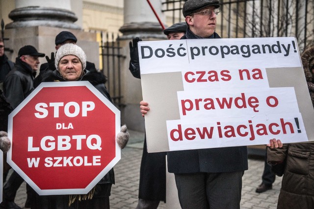 Na manifestacji zwolenników Ordo Iuris w Warszawie, w grudniu ubr.