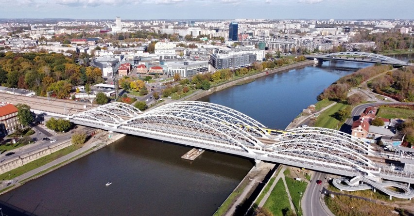 Nowe mosty kolejowe na Wiśle w Krakowie