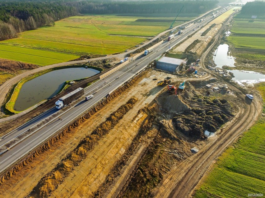 Tak wygląda plac budowy autostrady A1, między Częstochową i...