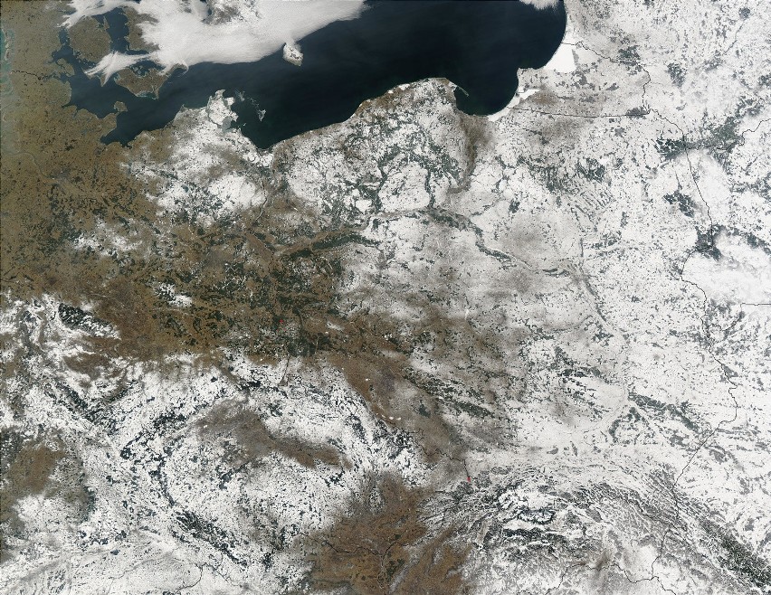 Polska przykryta śniegiem