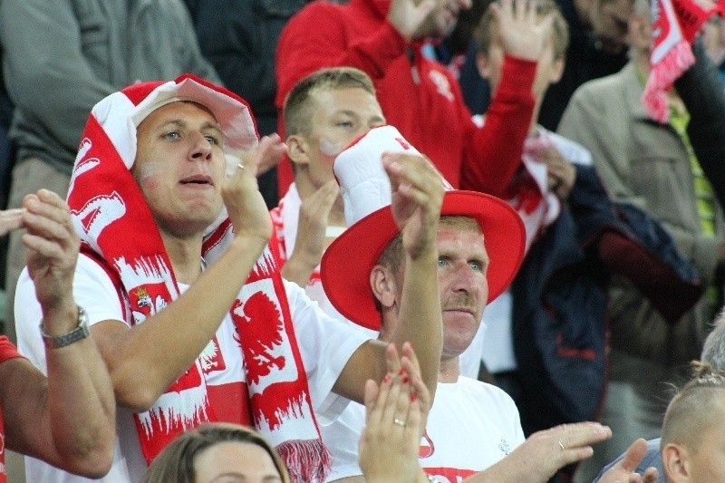 Kibice na meczu Polska - Dania na PGE Arenie