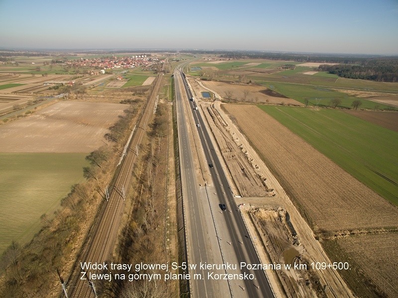 Fragmenty odcinka drogi S5, który powinien być oddany przed...