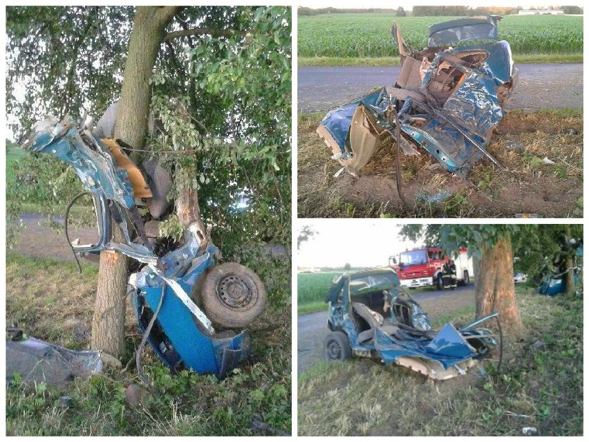Tragiczny wypadek w Krąpiewie. Samochód uderzył w drzewo i rozpadł się na części! Młody kierowca zginął [nowe informacje, zdjęcia]