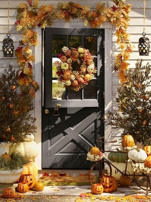 Jak udekorować drzwi wejściowe – 30 pomysłów na jesień | e-Okna