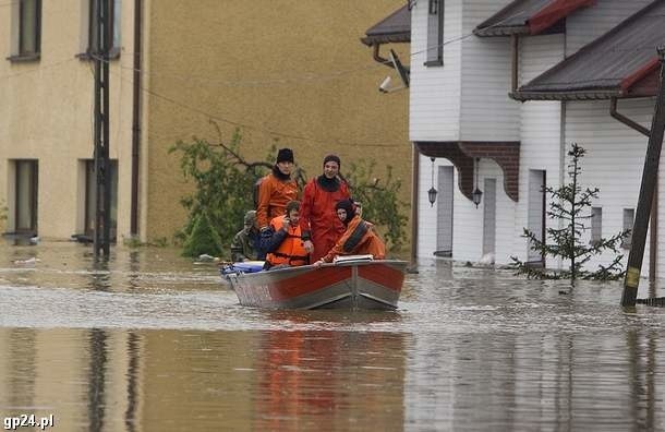 Powódź w Bieruniu na Śląsku.