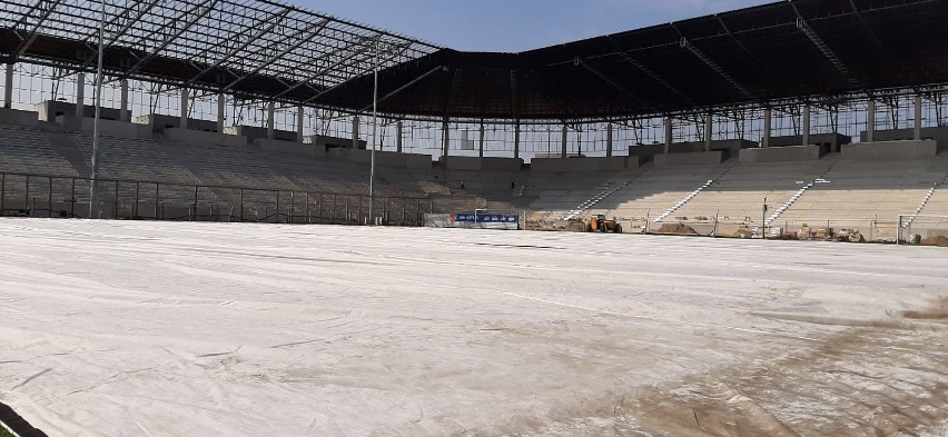 Stadion Pogoni Szczecin - 28 kwietnia 2020.