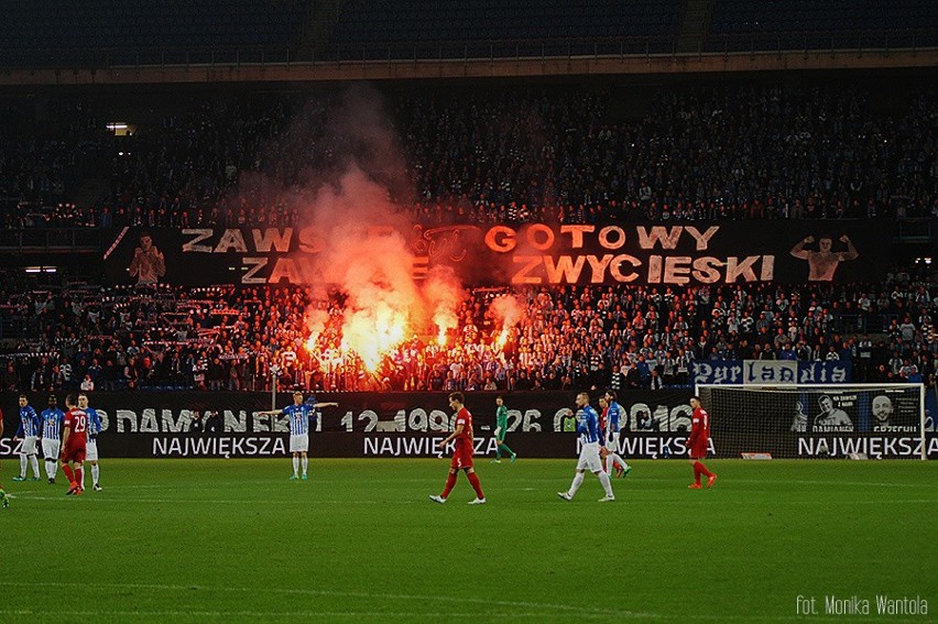 Kibice na mecz Lech Poznań - Wisła Kraków