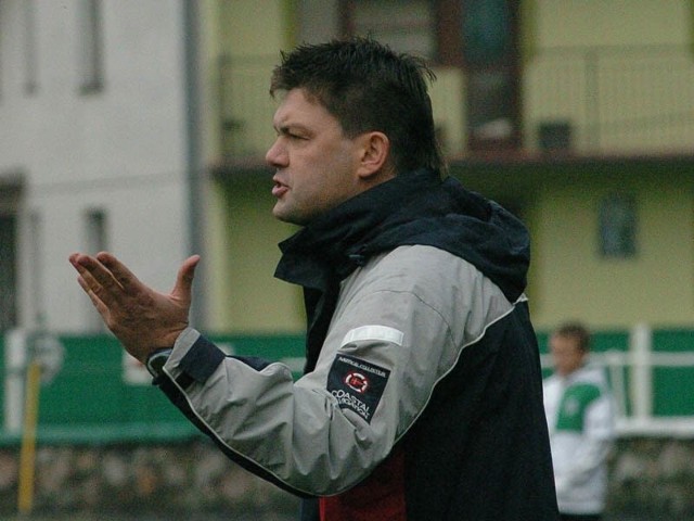 Trener Grzegorz Cyboroń.