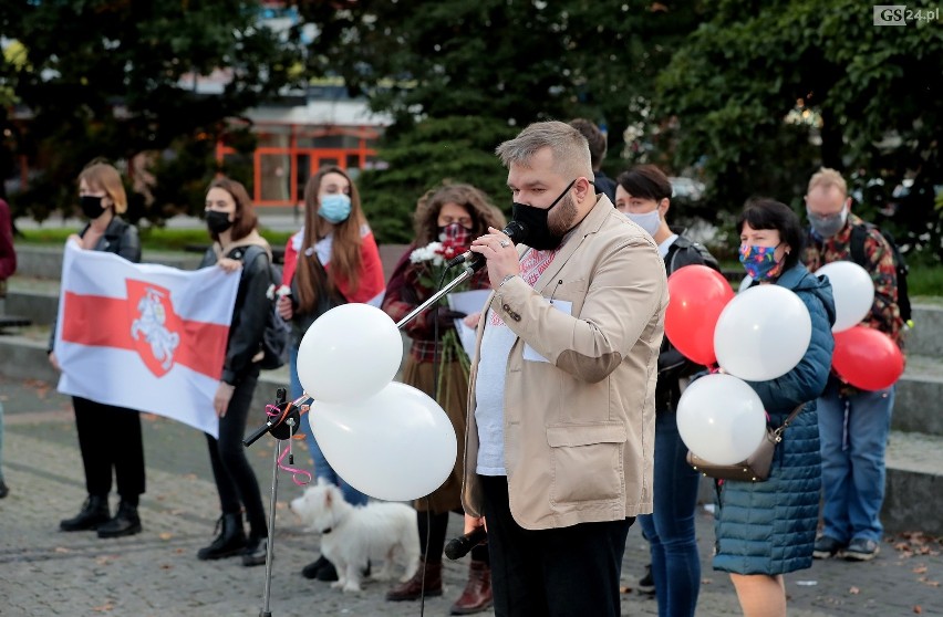 Białoruskie bohaterki. Pokojowy marsz w centrum Szczecina - 10.10.2020