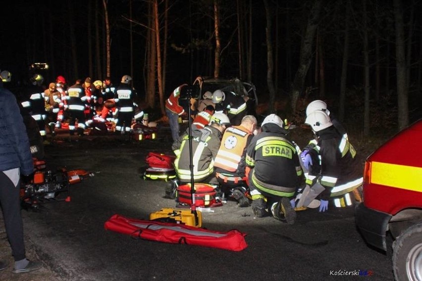 Tragiczny wypadek w Olpuchu koło Kościerzyny 17.02.2019. Nie...