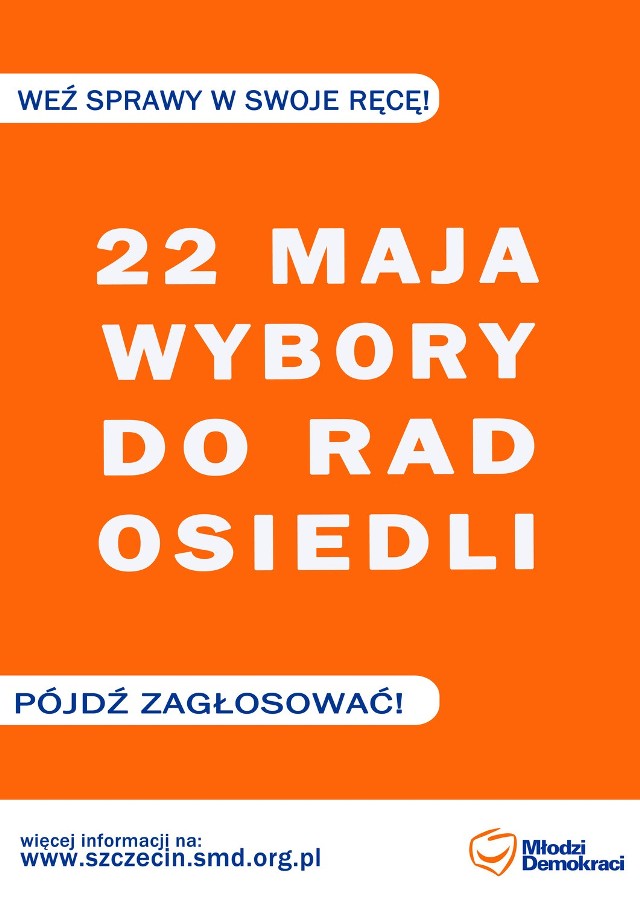 Ulotka propagująca wybory do rad osiedli w Szczecinie.