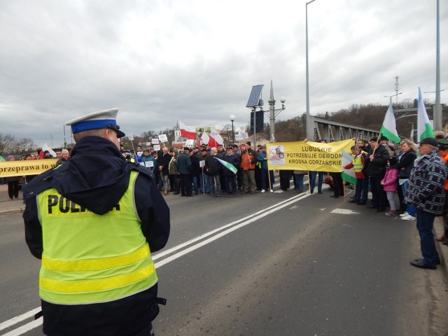 Kolejny protest na moście w Krośnie Odrzańskim już w poniedziałek (15 lutego).