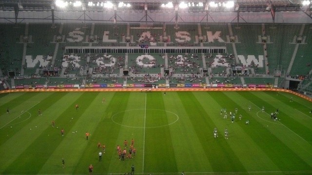 Stadion Śląska na meczu z Helsingborgiem