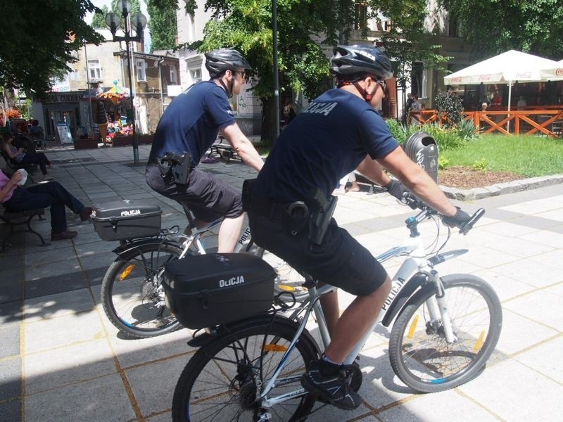 W tygodniu zielonogórscy policjanci wsiedli na rowery....