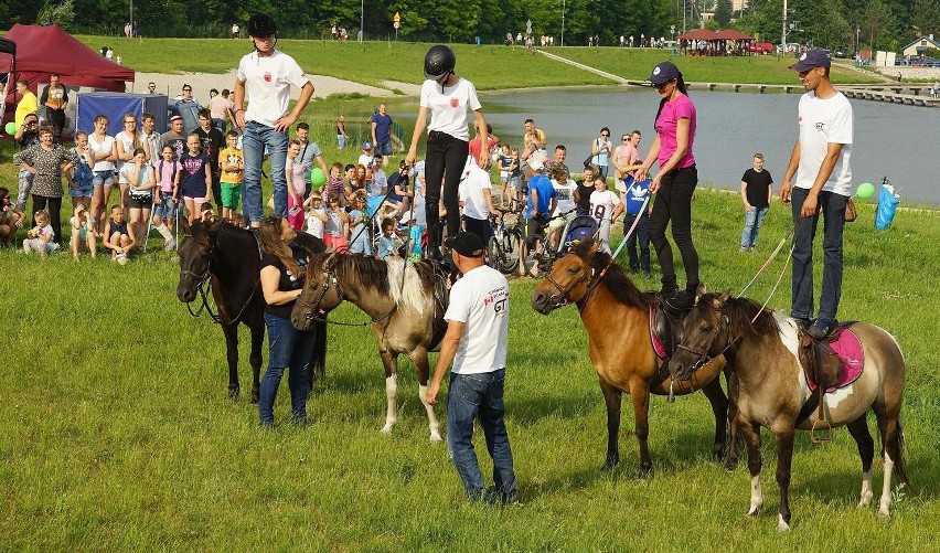 Jedną z atrakcji pikniku nad wodą był pokaz jeździecki,...