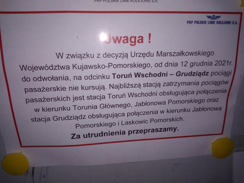 PKP odwołały pociągi między Toruniem a Grudziądzem. - Zostaniemy bez dojazdu! - grzmią pasażerowie. Negocjacje trwają