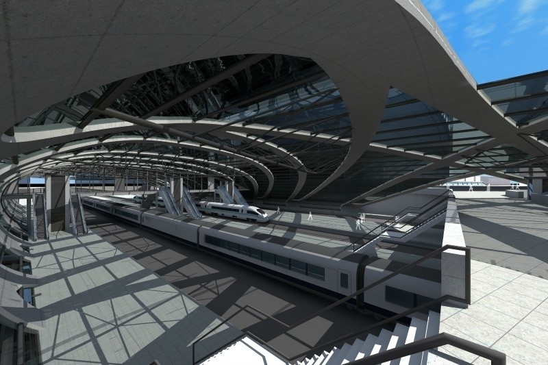 Projekt nowoczesnego dworca przygotował młody architekt,...