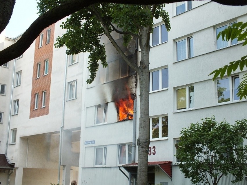 Pożar przy Bacciarellego, Wrocław, 25.05.2015