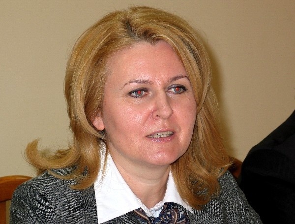 Elżbieta Łukacijewska, posłanka PO, mówiła w Przemyślu o korzyściach nowej ustawy medialnej.