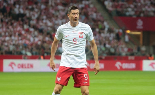 Robert Lewandowski podczas meczu Polska - Niemcy