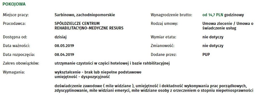 Oto 30 najnowszych ofert pracy w Koszalinie, które wpłynęły...
