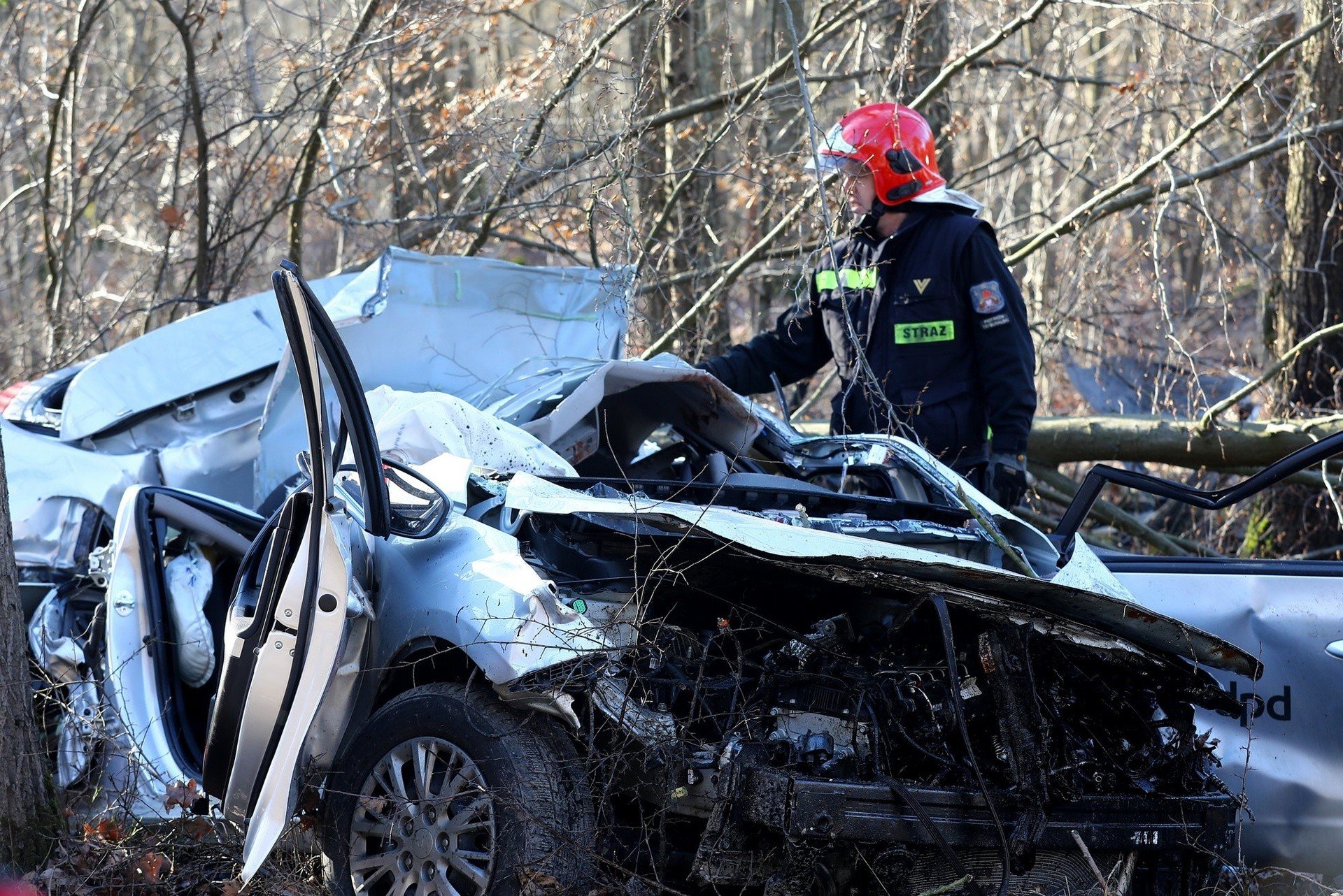 Wypadek na drodze Raków Moszczenica (droga nr 716