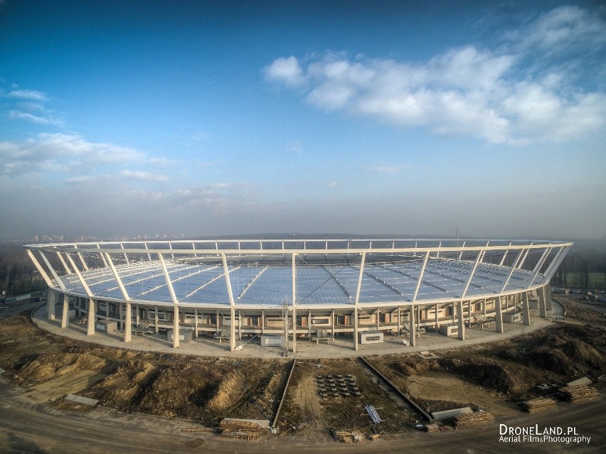 Park Śląski z lotu ptaka: Wesołe miasteczko i Stadion Śląski [ZDJĘCIA Z DRONA]