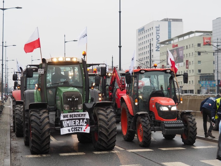 Protest rolników w Łodzi