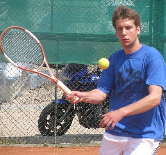 Jeden z tenisistów młodego pokolenia Adam Otłowski.