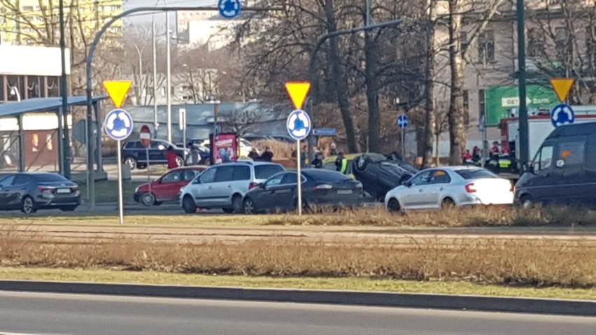 Wypadek w okolicy Ślimaka w Sosnowcu