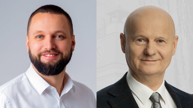 Karol Biedrzycki i Dariusz Gwiazda powalczą w drugiej turze wyborów o fotel burmistrza Grójca. Na kolejnych zdjęciach zobacz jak wyglądała ich kampania wyborcza.