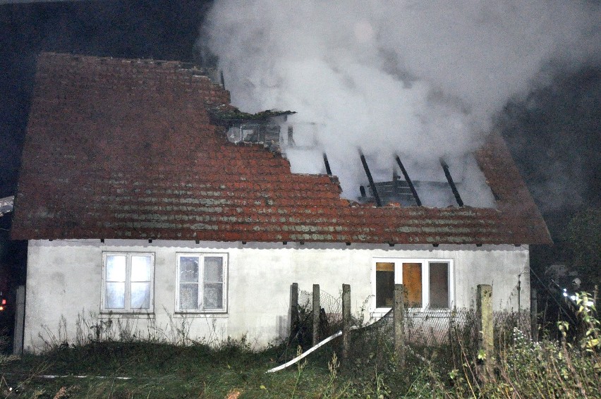Pożar domu w Pińsku
