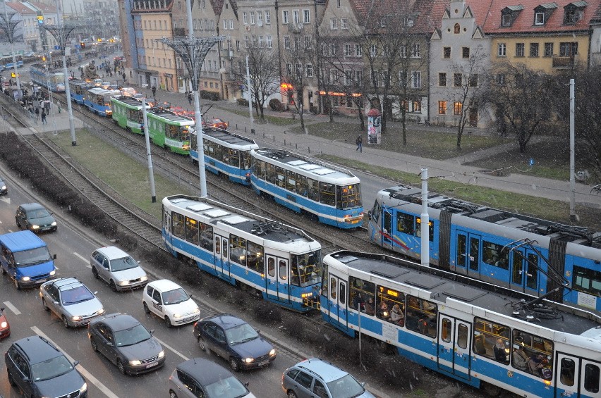 Korek tramwajowy sięgał aż do ul. Kazimierza Wielkiego