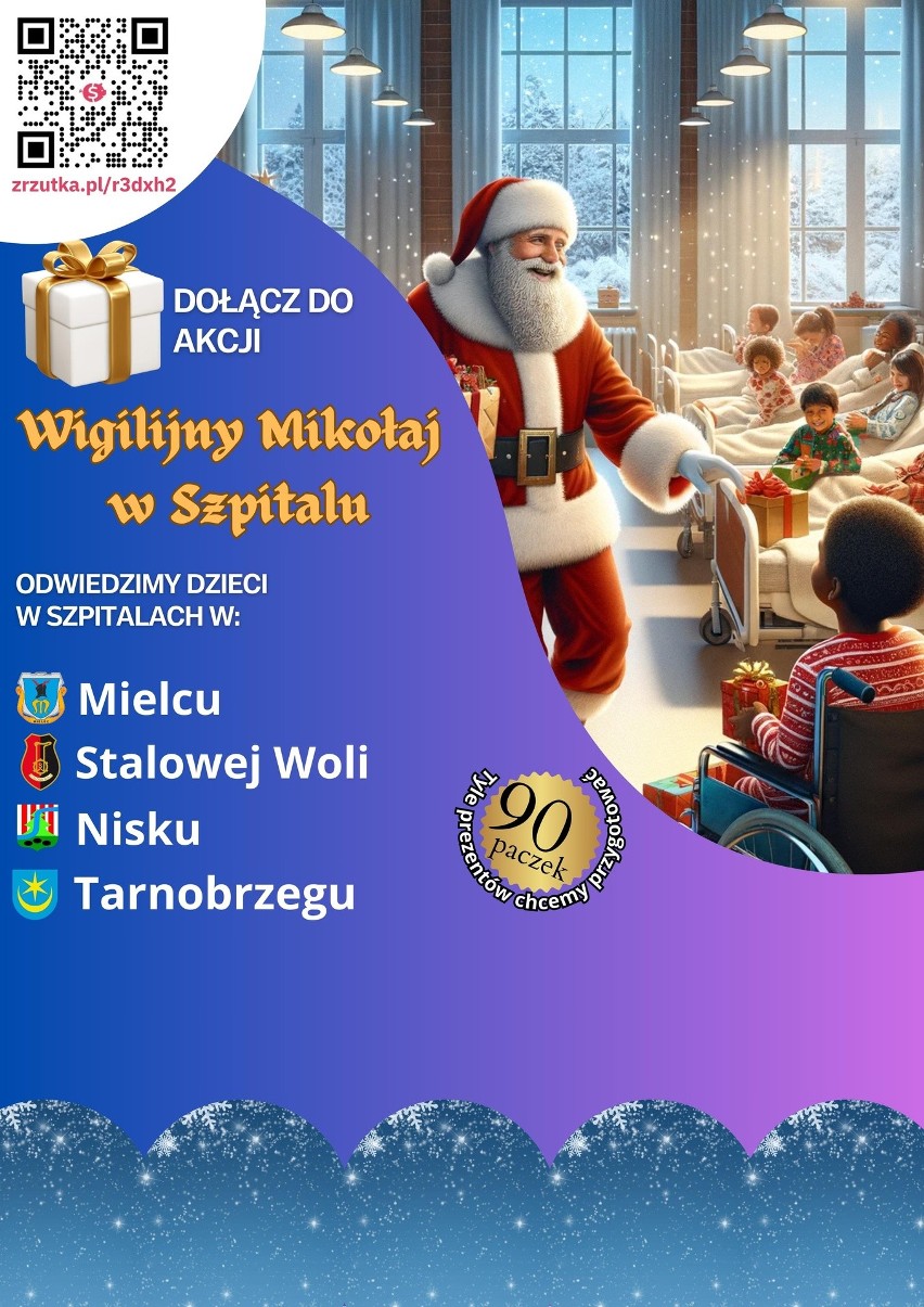 "Wigilijny Mikołaj w Szpitalu” w Stalowej Woli, Nisku, Tarnobrzegu i Mielcu. Dołącz do akcji, wspomóż Świętego Mikołaja!