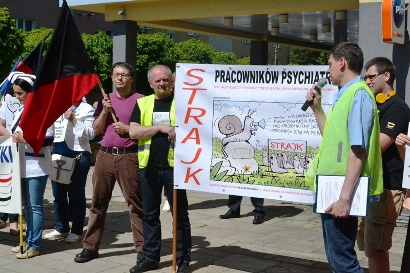 Akcja strajkowa w szpitalu psychiatrycznym w Bielsku-Białej