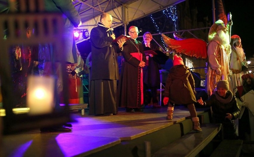 Wigilia gdańszczan na Długim Targu, 21 grudnia 2014 r.