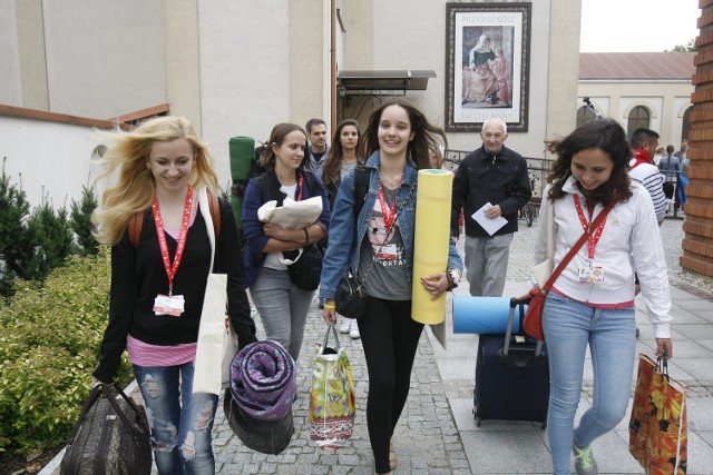 Pielgrzymi z Ukrainy, którzy przyjechali na Światowe Dni Młodzieży.