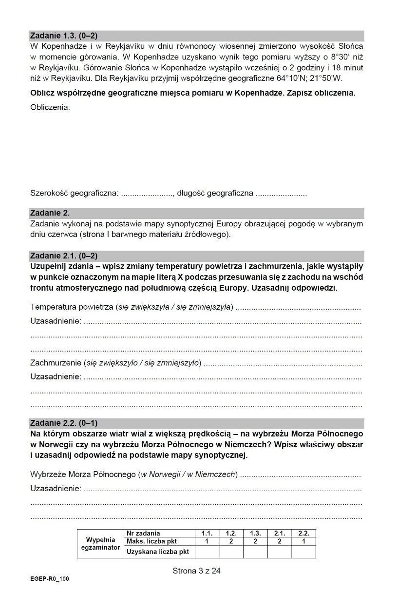 ODPOWIEDZI z matury z geografii 2021 >>>...