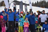 Slalom gigant górników - zdjęcia. W Wiśle rywalizowało ponad 250 narciarzy