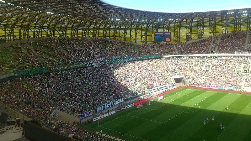 Trybuny na meczu Lechia - Lech