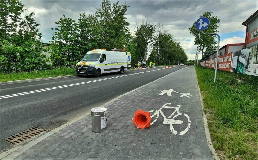 Ulica Strefowa w Tarnobrzegu ma już oznakowanie poziome.